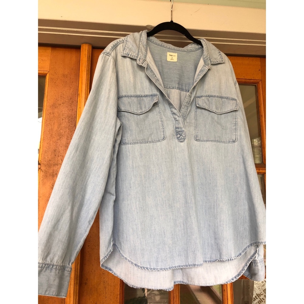 Gap Pullover Chambray Blouse